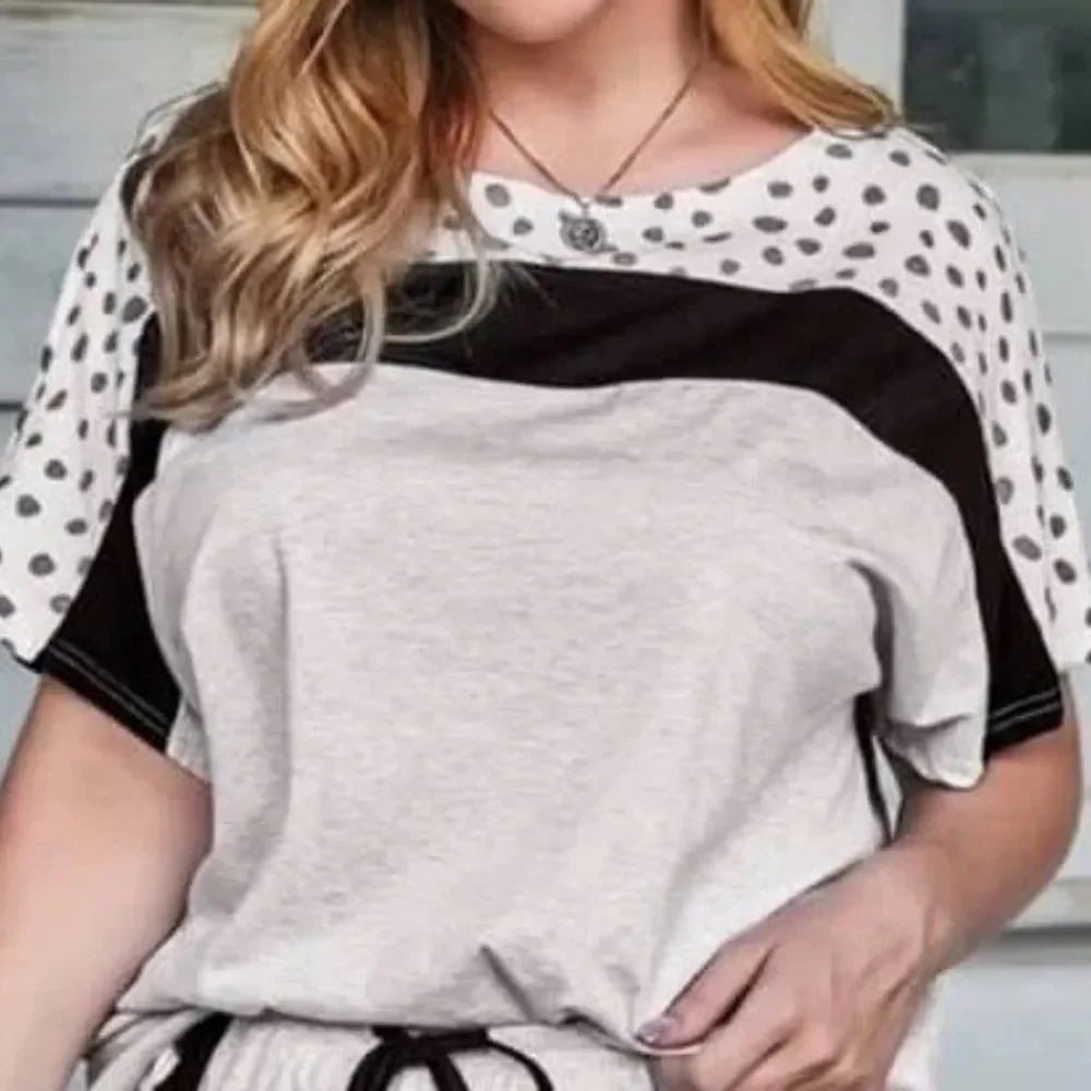 3 For $20 BloomChic Polka Dot Pajama Top 0061 - Picture 2 of 5